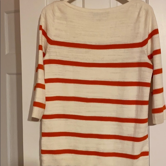 Loft Orange Striped Sweater - Picture 2 of 5